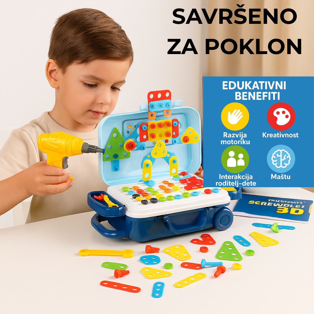 Kreativni Kofer 2u1 – Set za Male Majstore