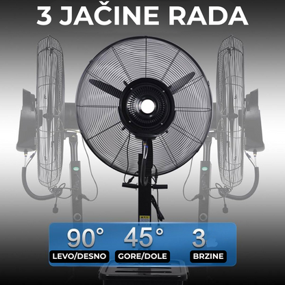 Pokretni Ventilator sa Raspršivačem Vode