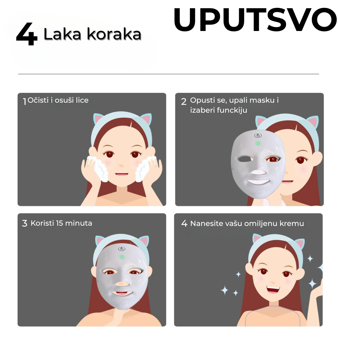 GlowLux LED Maska za Lice